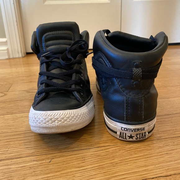 Leather Converse high tops (fit sz 8-8.5) - Picture 2 of 5